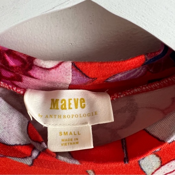 Anthropologie Maeve The Cleary Floral Mockneck Dress Size S With Pockets - Picture 7 of 13